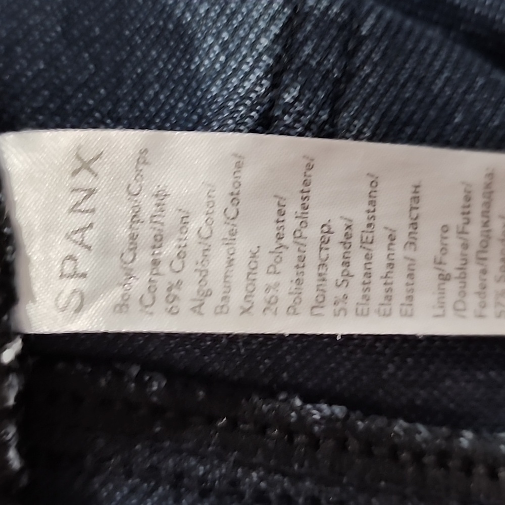 Spanx Womens Skinny Jeans Jeggings Blue Stretch Dark Wash Pull On High Rise Sz L - Picture 12 of 13